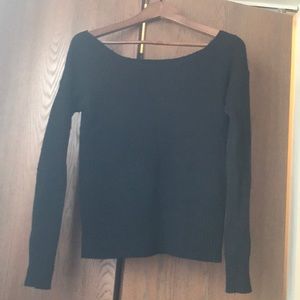 Black scoop neck sweater. American eagle
